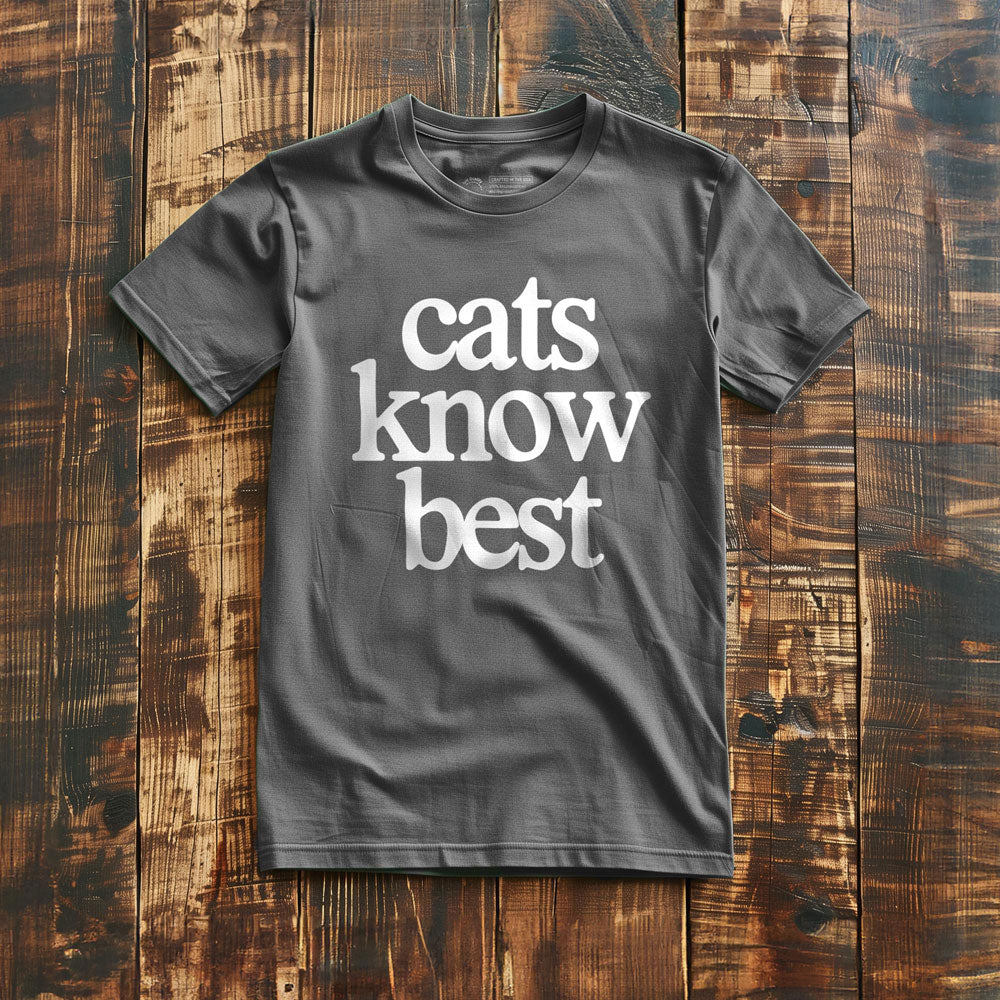 Cats Know Best - T-Shirt - Asphalt
