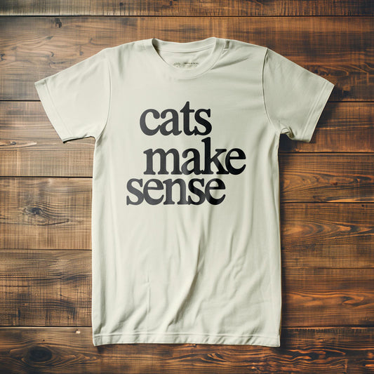 Cats Make Sense - T-Shirt - Vintage White