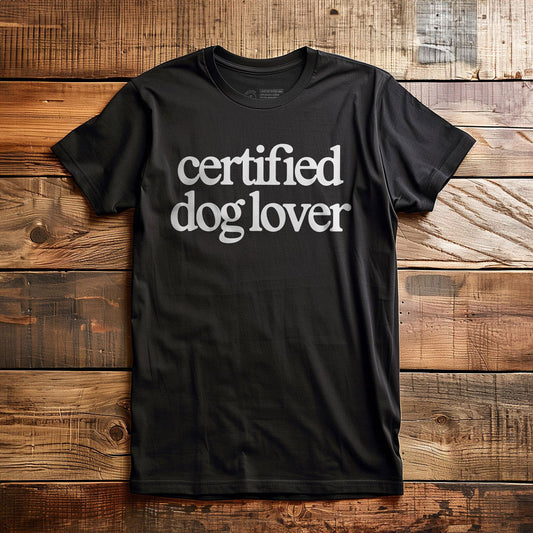 Certified Dog Lover - T-Shirt - Black