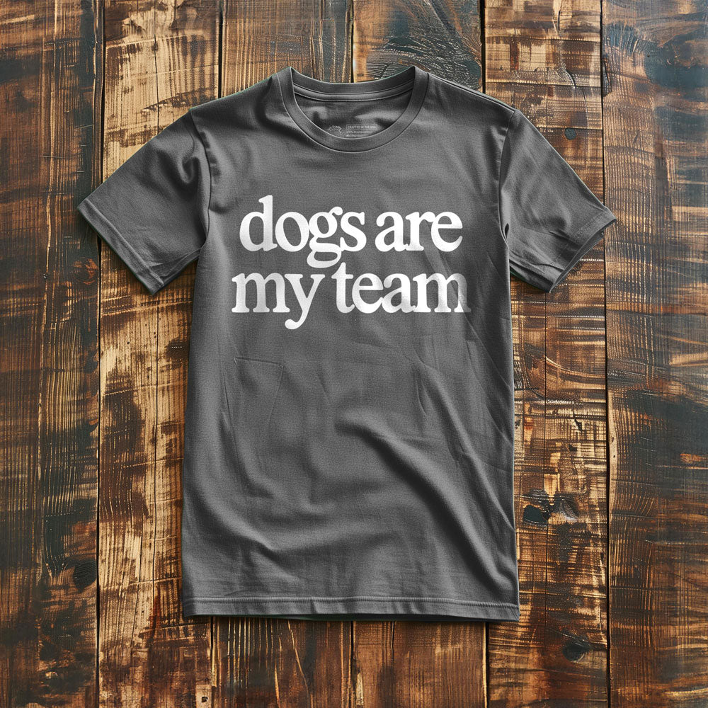 Dogs Are My Team - T-Shirt - Asphalt