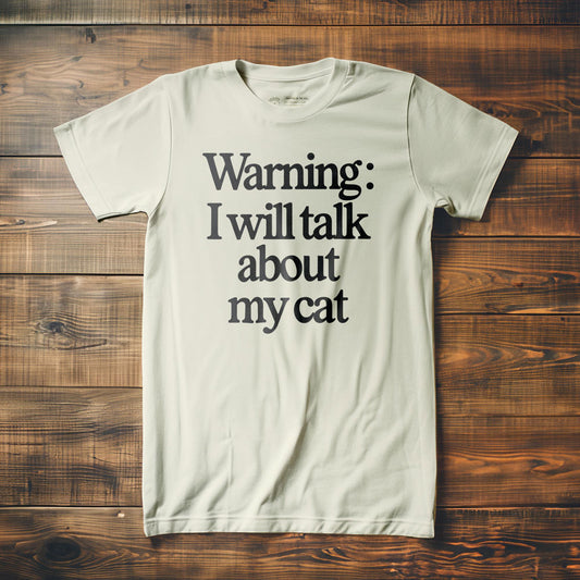 I Will Talk About My Cat - T-Shirt - Vintage White
