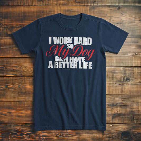 Work Hard Dog Script - T-Shirt