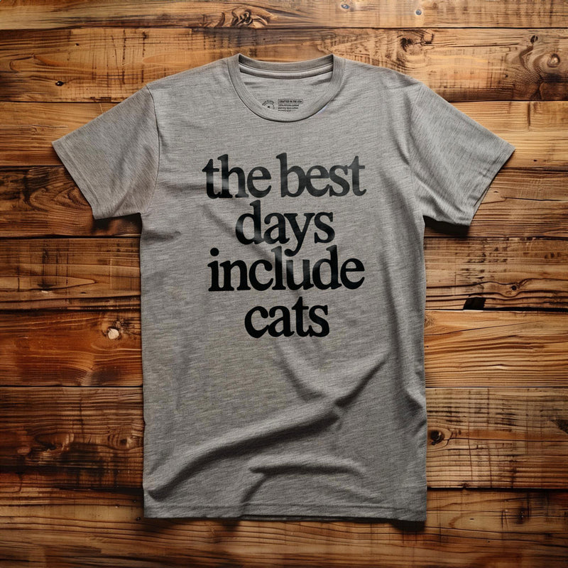 The Best Days Include Cats - T-Shirt - Athletic Heather