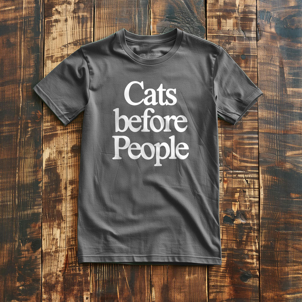 Cats Before People - T-Shirt - Asphalt