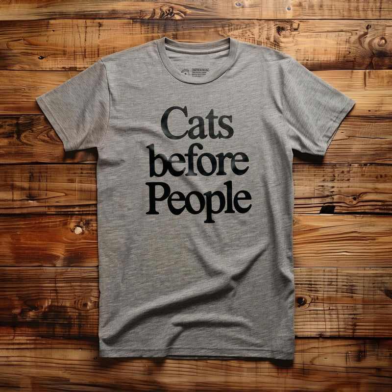 Cats Before People - T-Shirt - Athletic Heather
