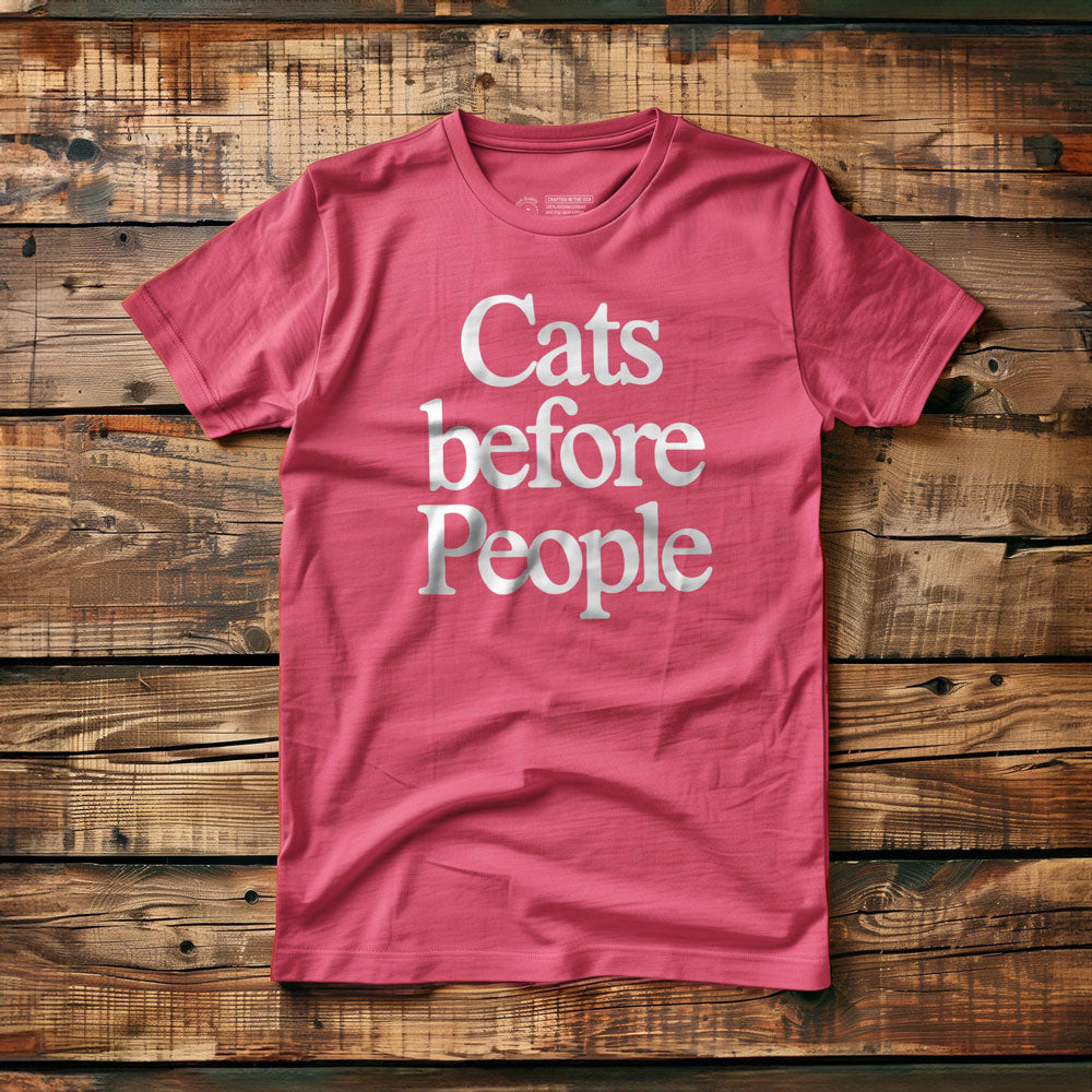 Cats Before People - T-Shirt - Pink