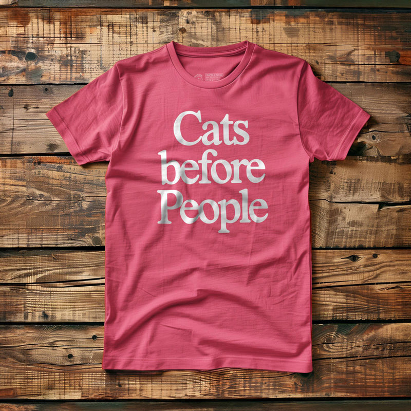 Cats Before People - T-Shirt - Pink