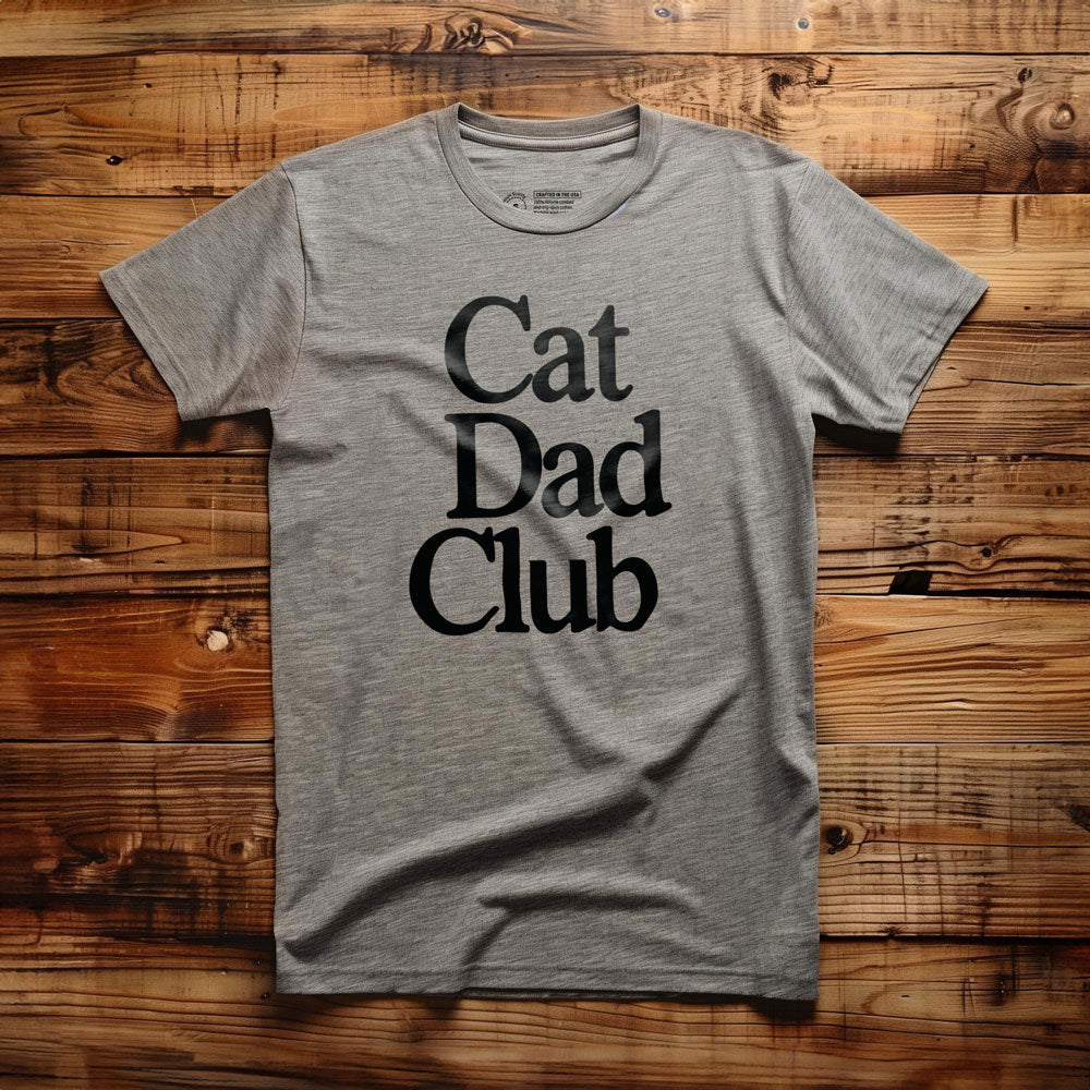 Cat Dad Club - T-Shirt - Athletic Heather