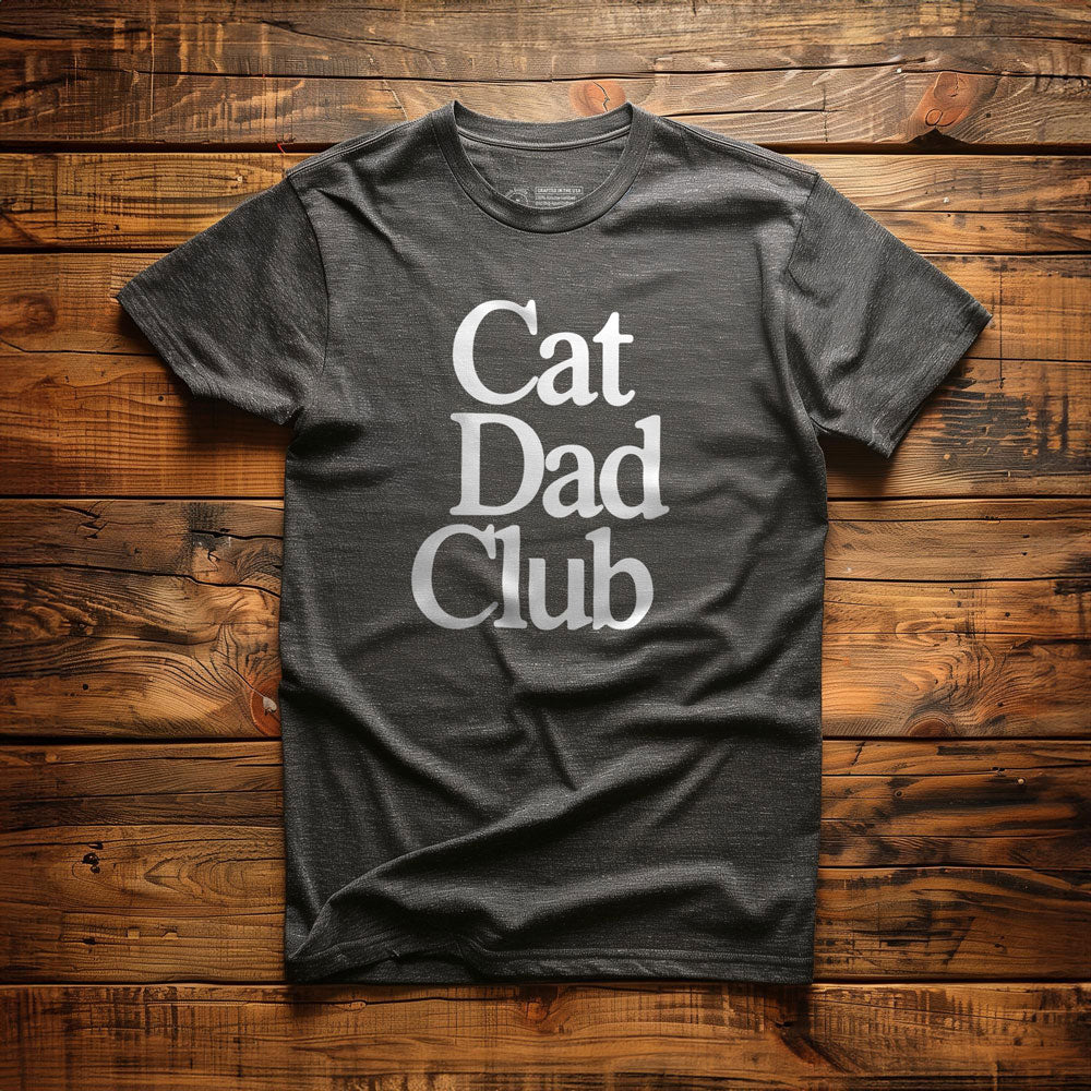Cat Dad Club - T-Shirt - Dark Grey Heather