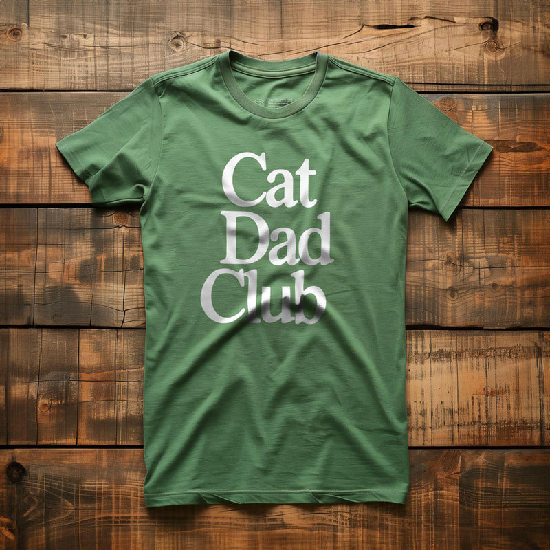 Cat Dad Club - T-Shirt - Green