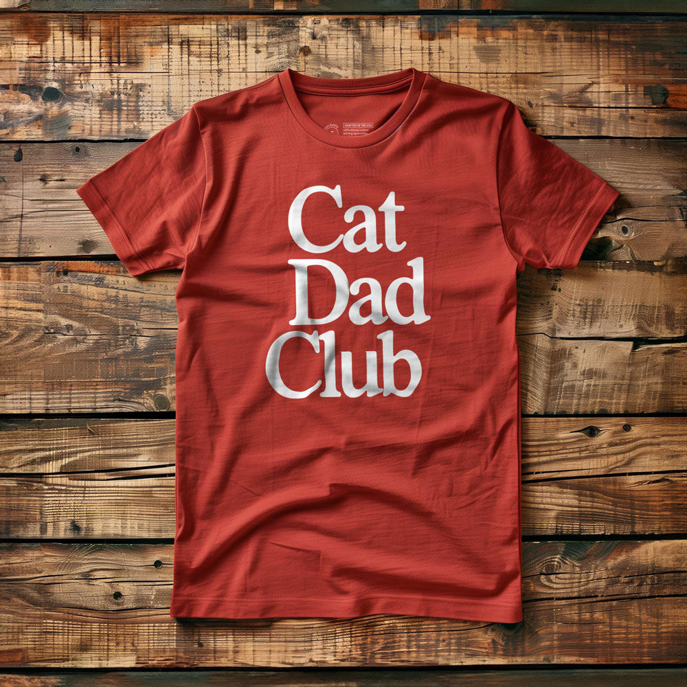 Cat Dad Club - T-Shirt - Red