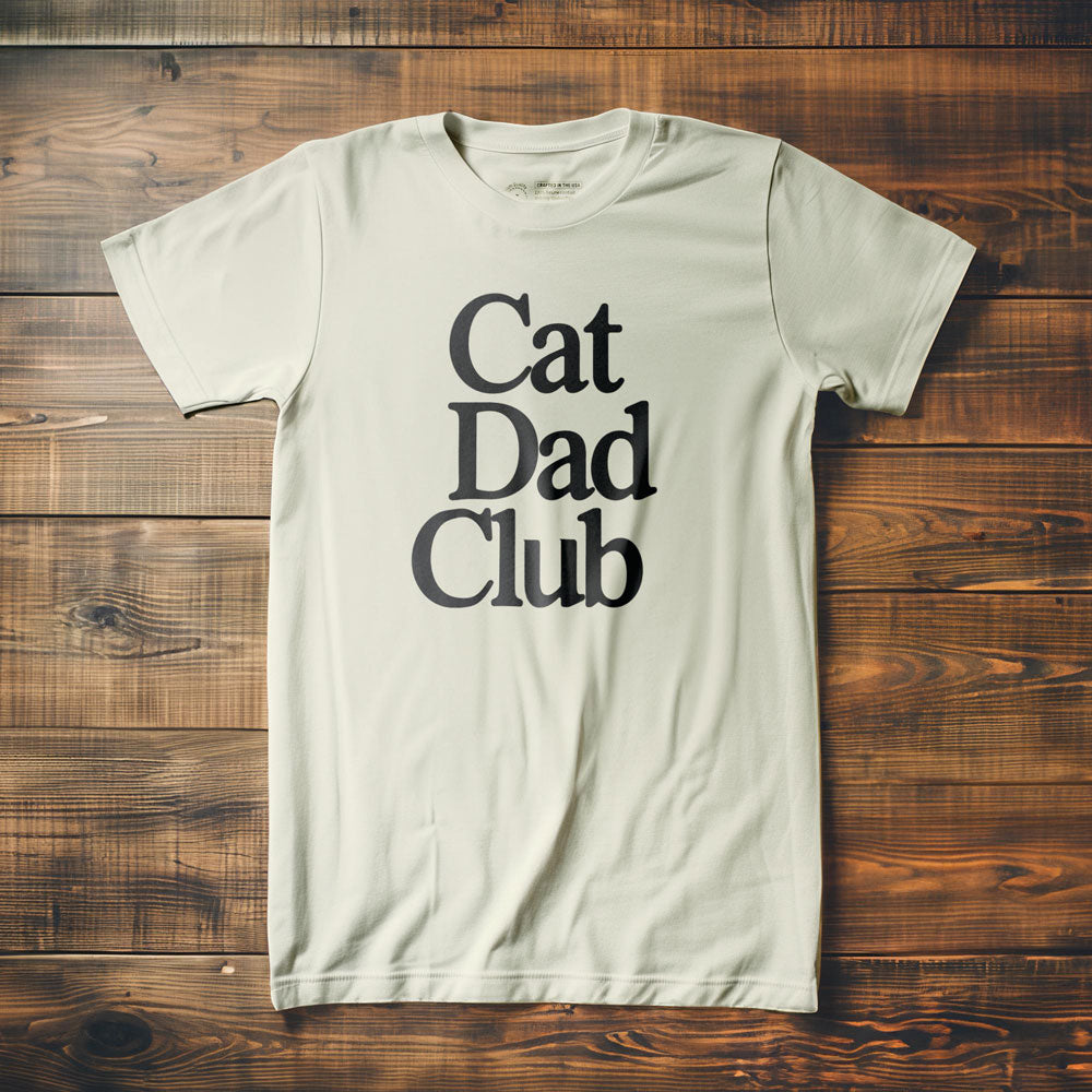 Cat Dad Club - T-Shirt - Vintage White
