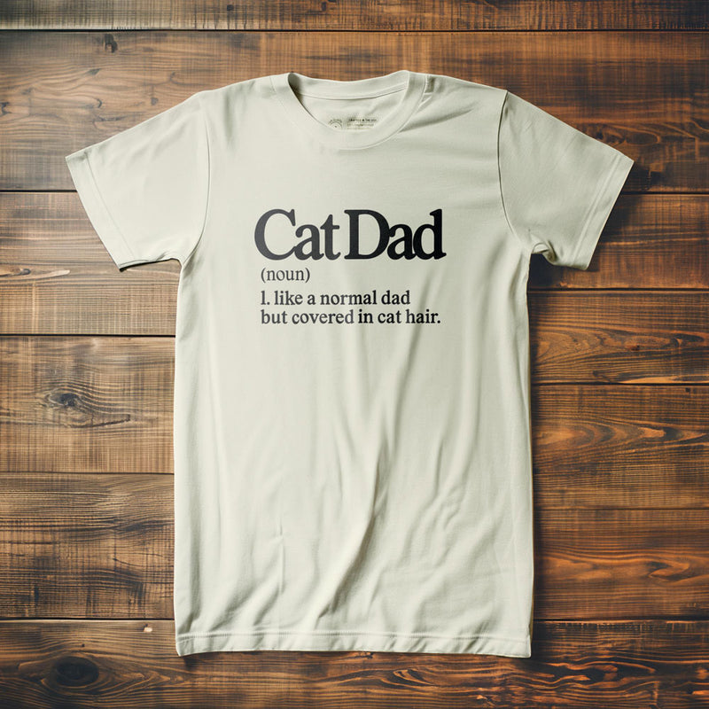 Cat Dad - T-Shirt - Vintage White