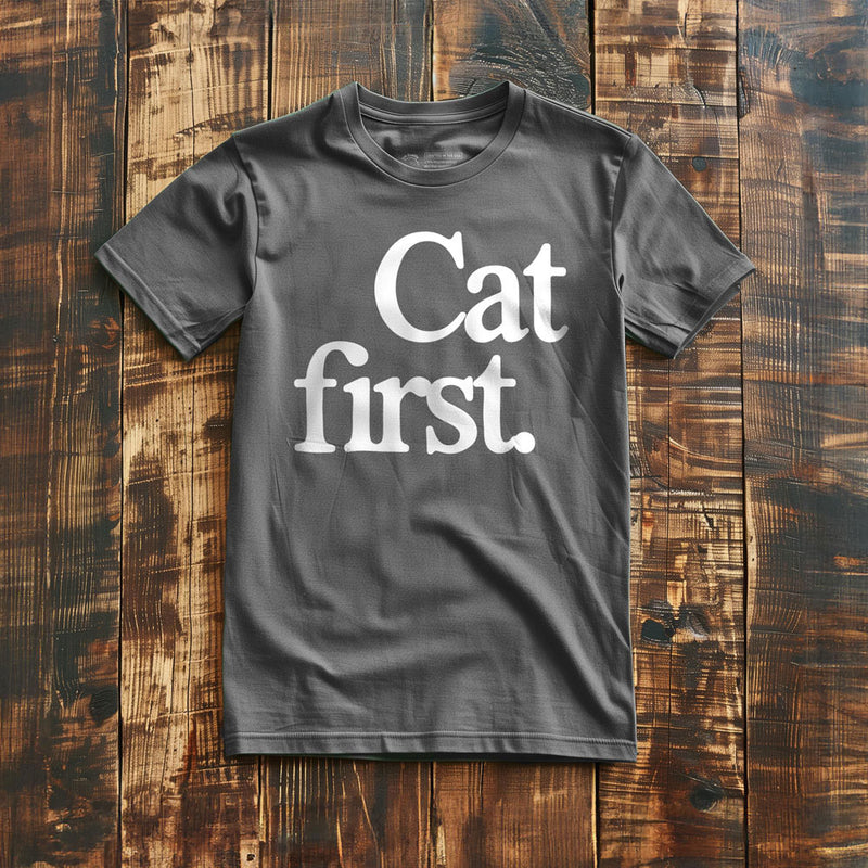 Cat First - T-Shirt - Asphalt