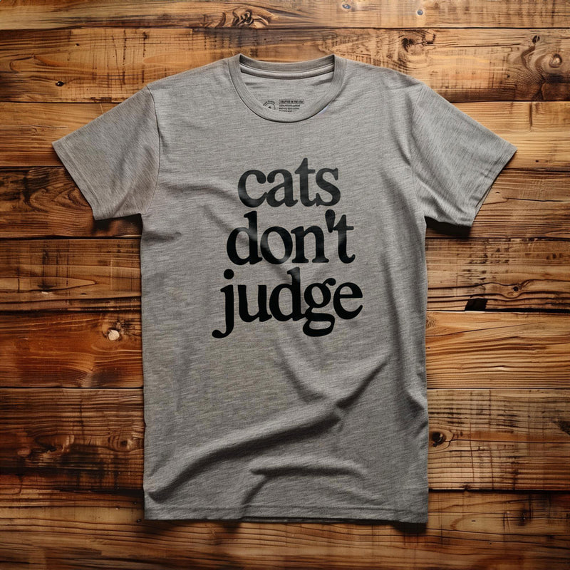 Cats Don't Judge - T-Shirt - Athletic Heather