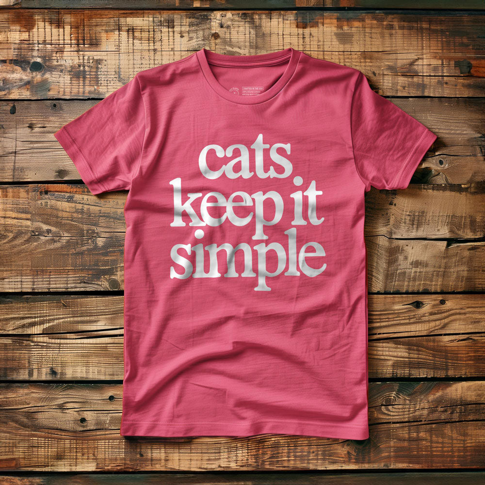 Cats Keep It Simple - T-Shirt - Pink