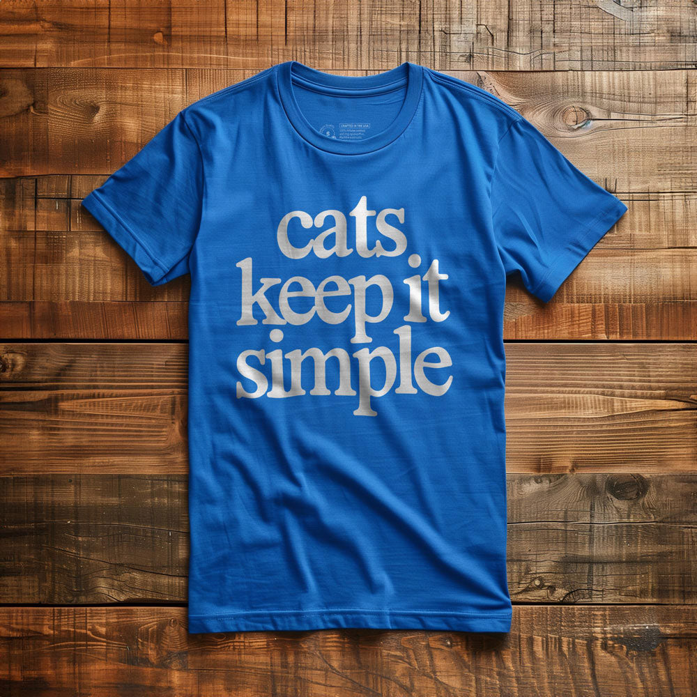 Cats Keep It Simple - T-Shirt - True Royal