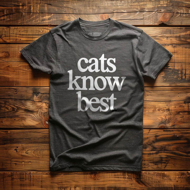 Cats Know Best - T-Shirt - Dark Grey Heather