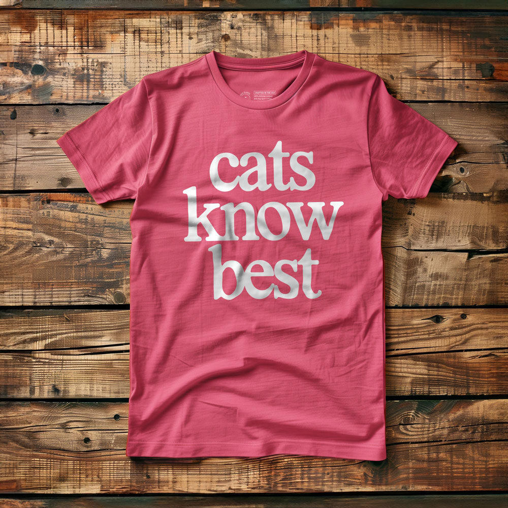 Cats Know Best - T-Shirt - Pink