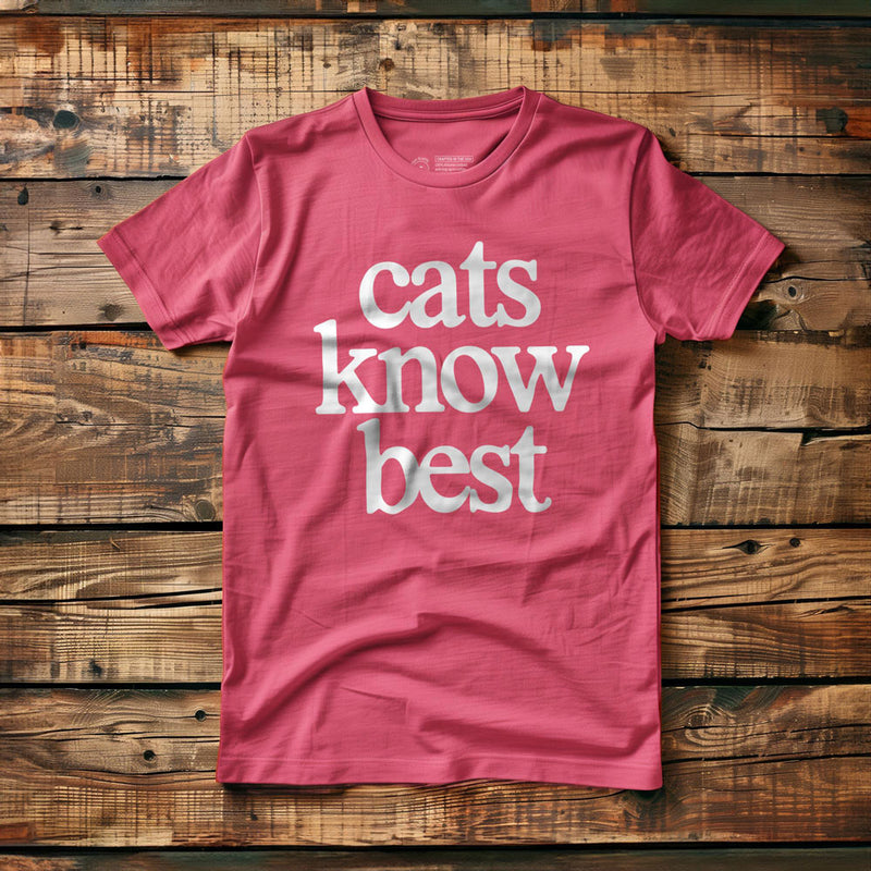 Cats Know Best - T-Shirt - Pink