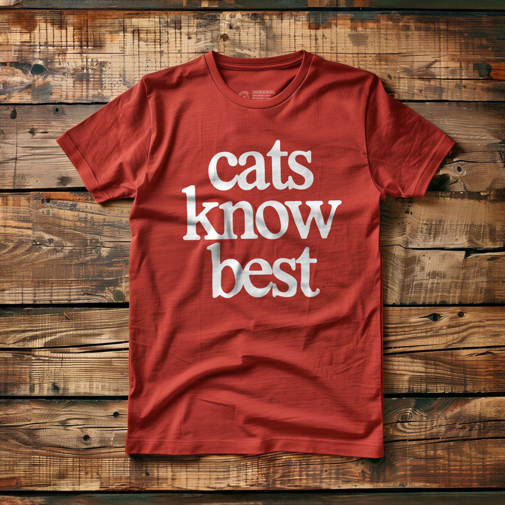 Cats Know Best - T-Shirt - Red
