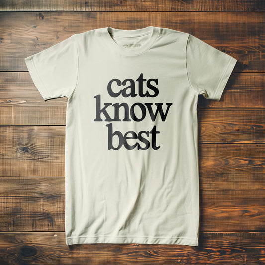 Cats Know Best - T-Shirt - Vintage White