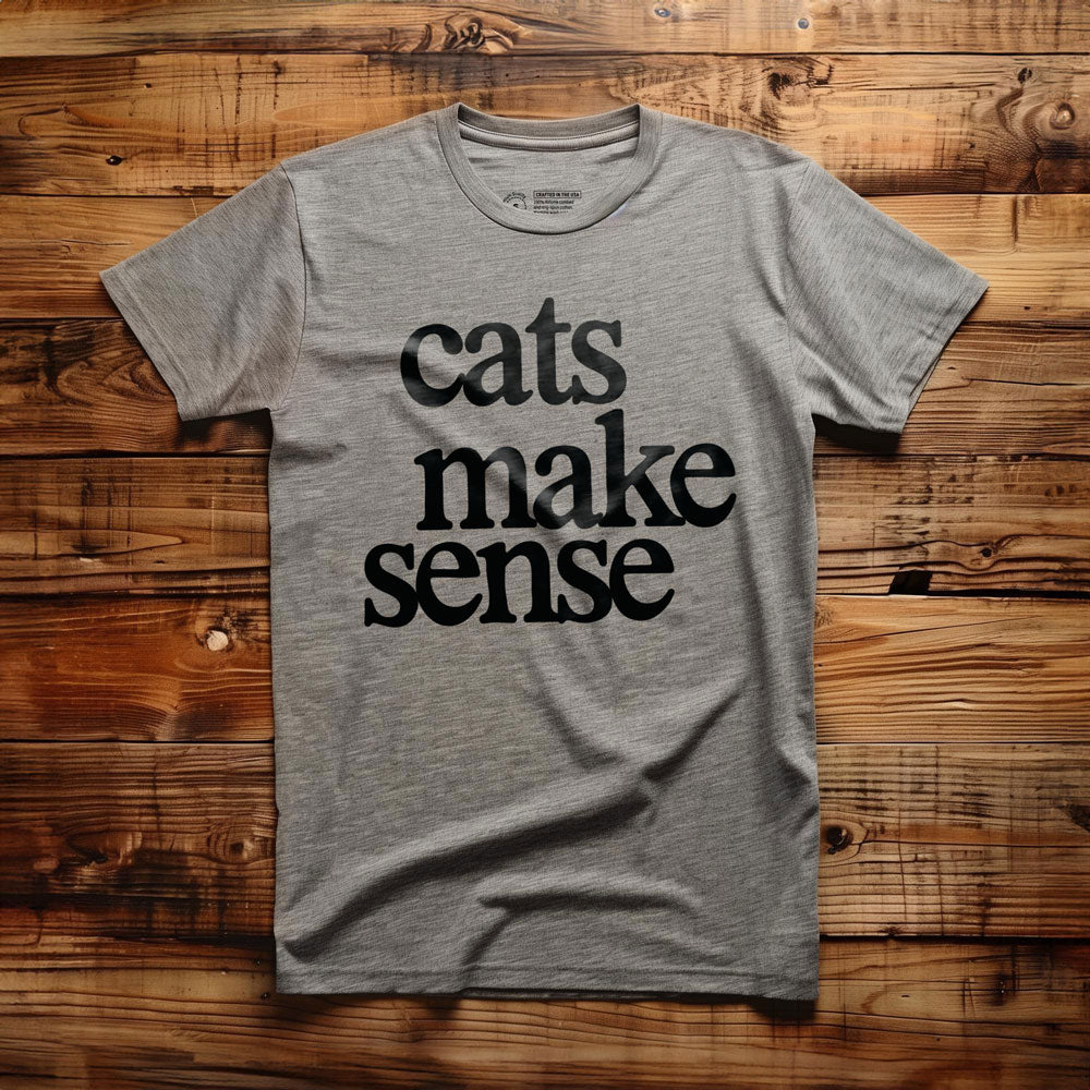 Cats Make Sense - T-Shirt - Athletic Heather