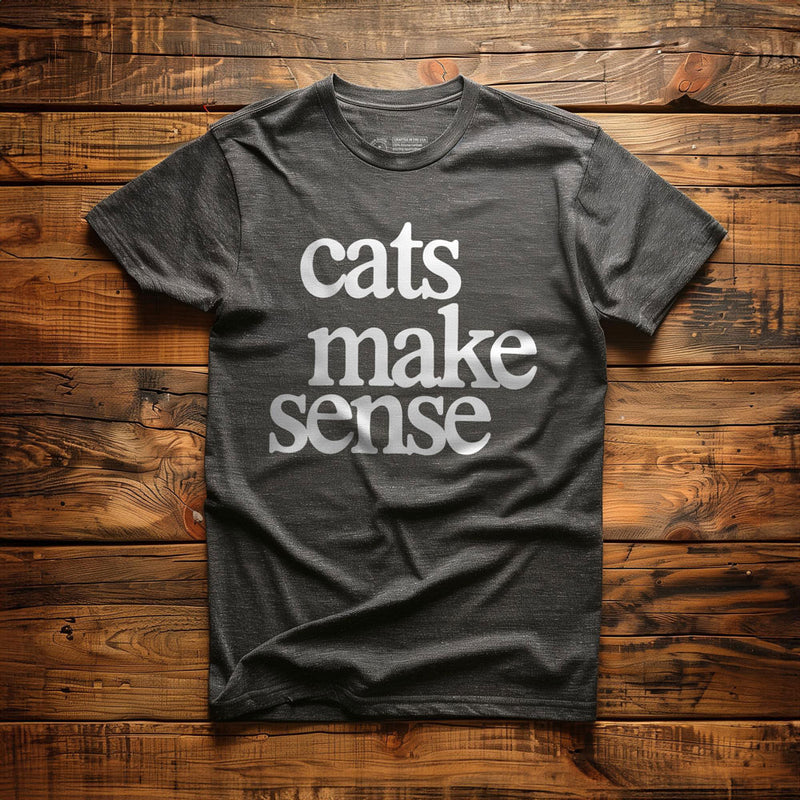 Cats Make Sense - T-Shirt - Dark Grey Heather