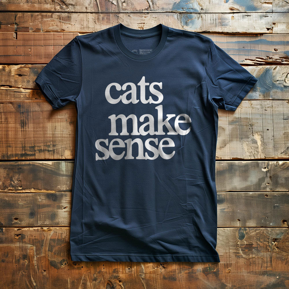 Cats Make Sense - T-Shirt - Navy