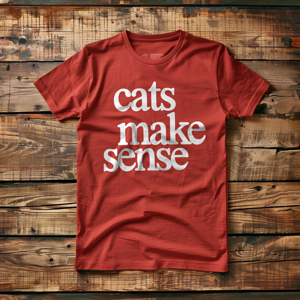 Cats Make Sense - T-Shirt - Red
