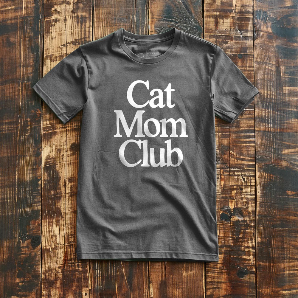 Cat Mom Club - T-Shirt - Asphalt