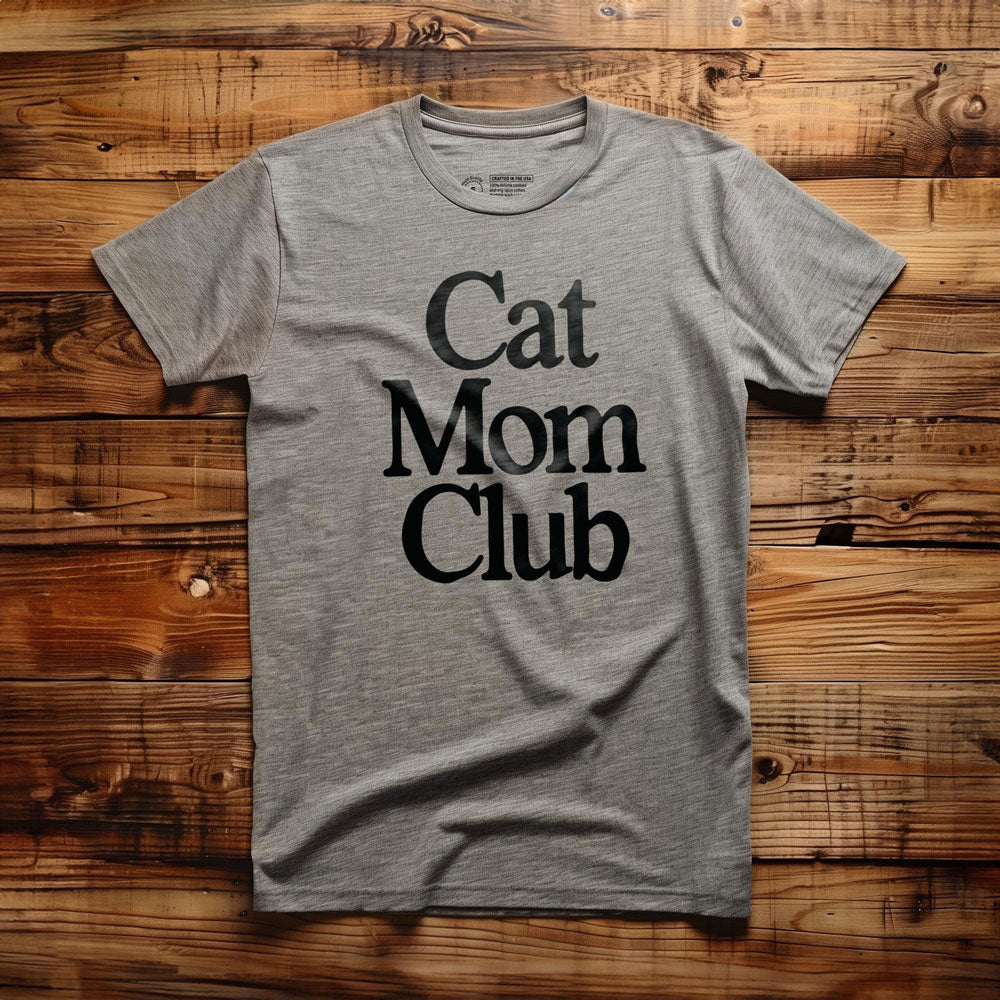 Cat Mom Club - T-Shirt - Athletic Heather