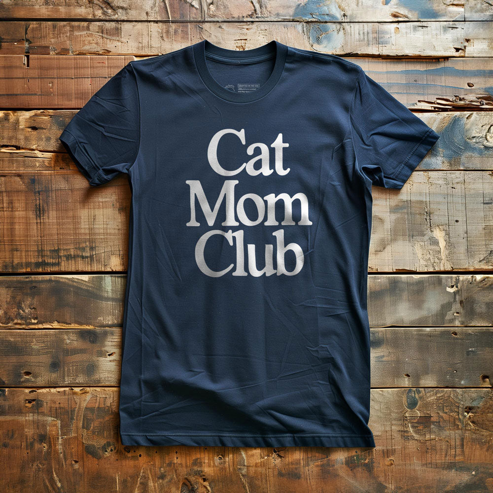 Cat Mom Club - T-Shirt - Navy