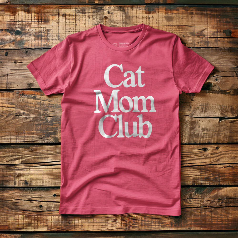 Cat Mom Club - T-Shirt - Pink