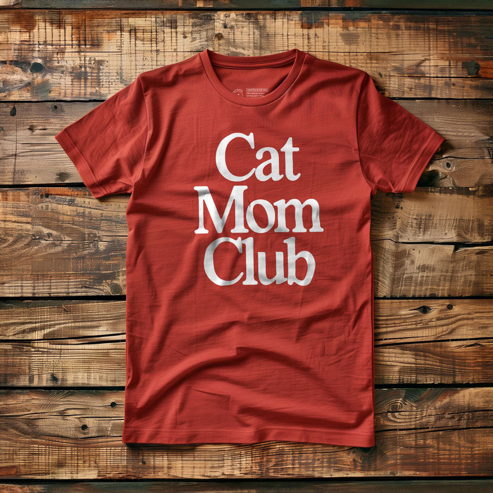 Cat Mom Club - T-Shirt - Red