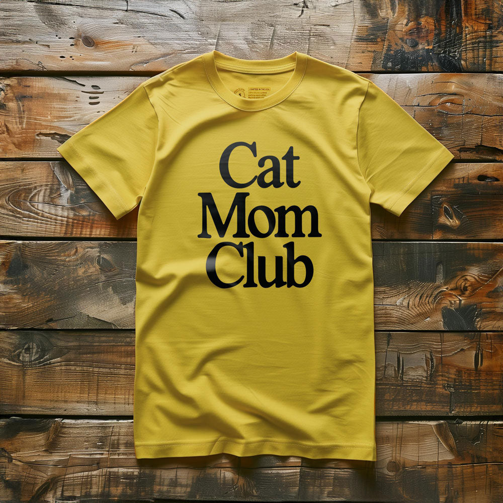Cat Mom Club - T-Shirt - Yellow