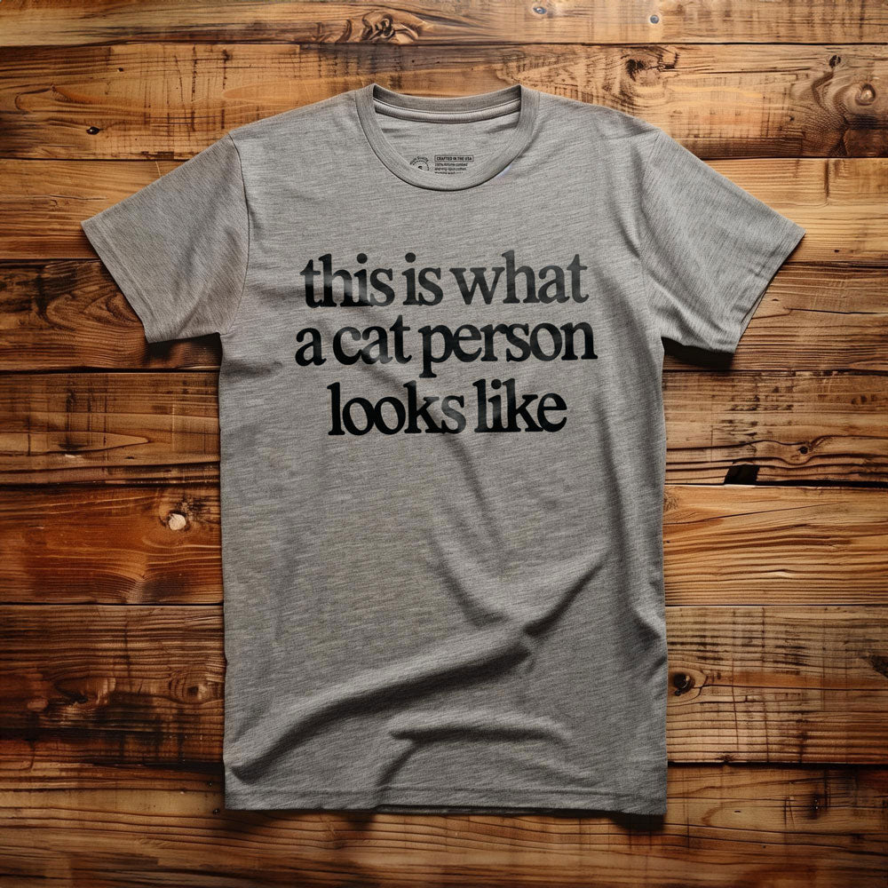 This Is What a Cat Person Looks Like - T-Shirt - Athletic Heather