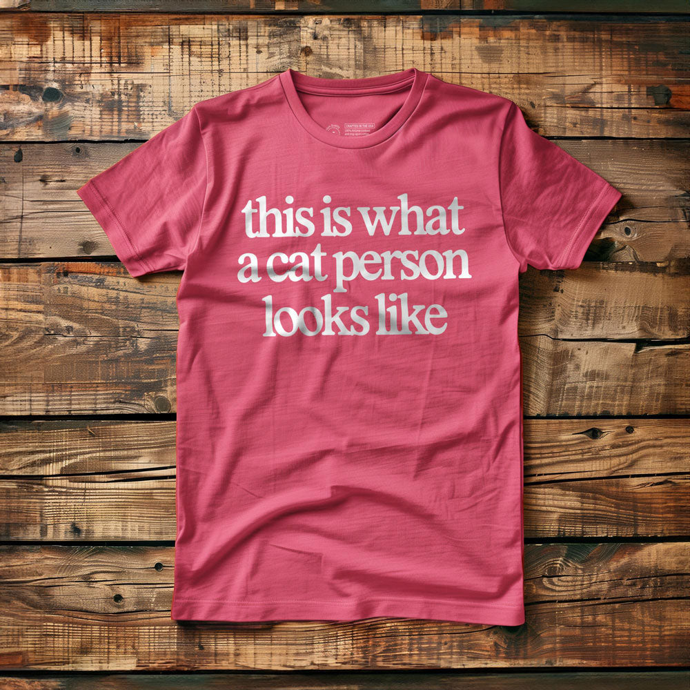 This Is What a Cat Person Looks Like - T-Shirt - Pink