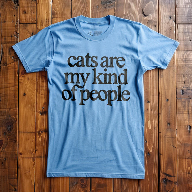 Cats Are My Kind of People - T-Shirt - Ocean Blue