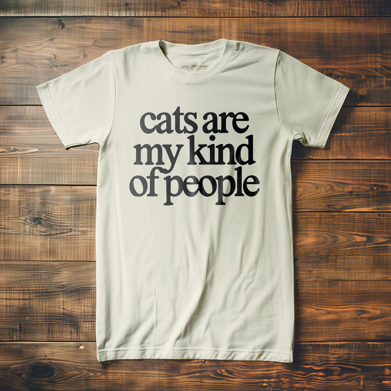 Cats Are My Kind of People - T-Shirt - Vintage White