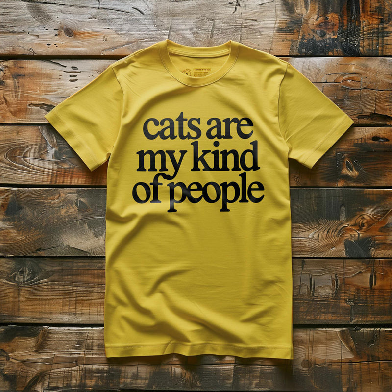 Cats Are My Kind of People - T-Shirt - Yellow