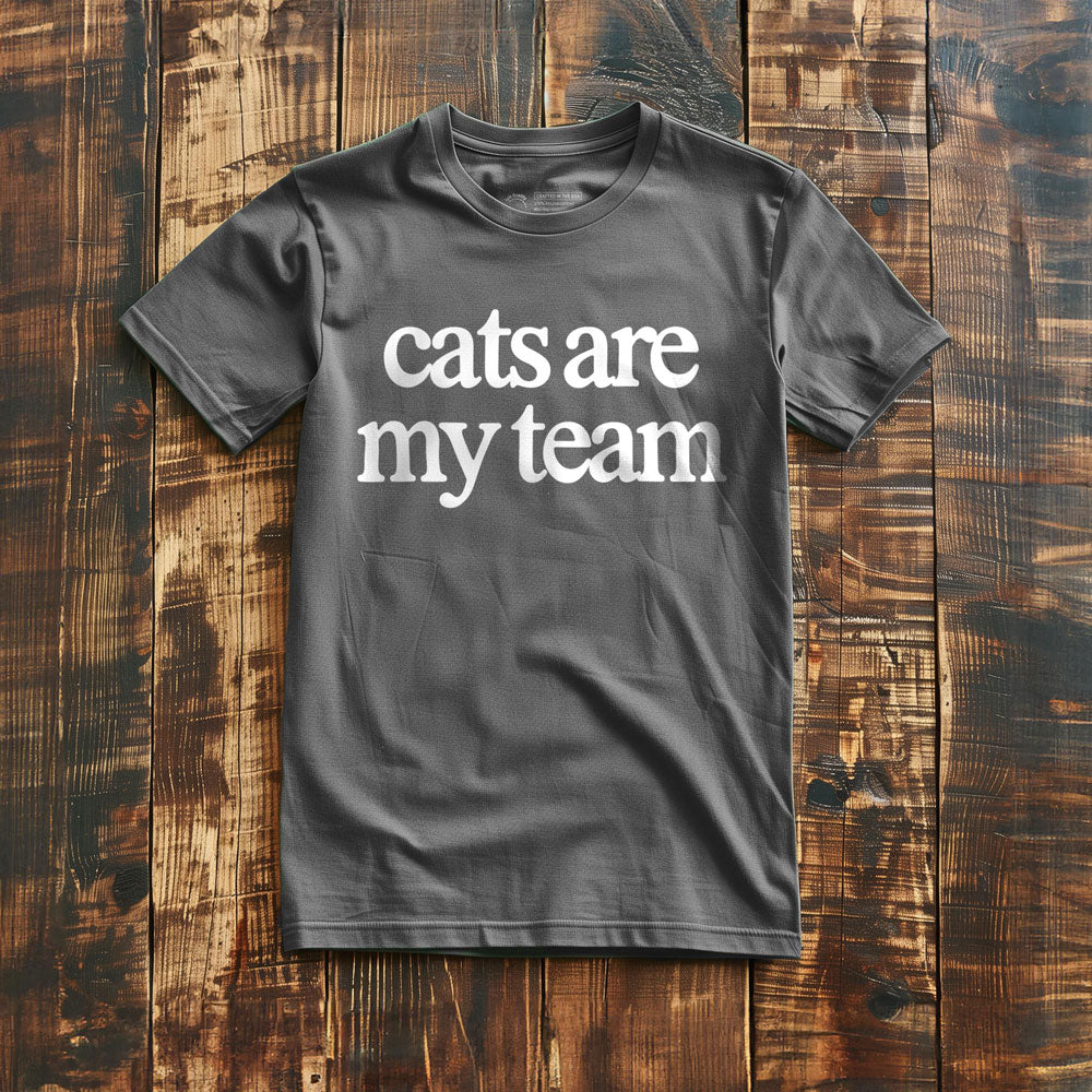 Cats Are My Team - T-Shirt - Asphalt
