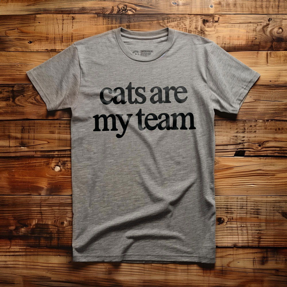 Cats Are My Team - T-Shirt - Athletic Heather