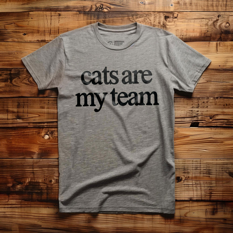 Cats Are My Team - T-Shirt - Athletic Heather