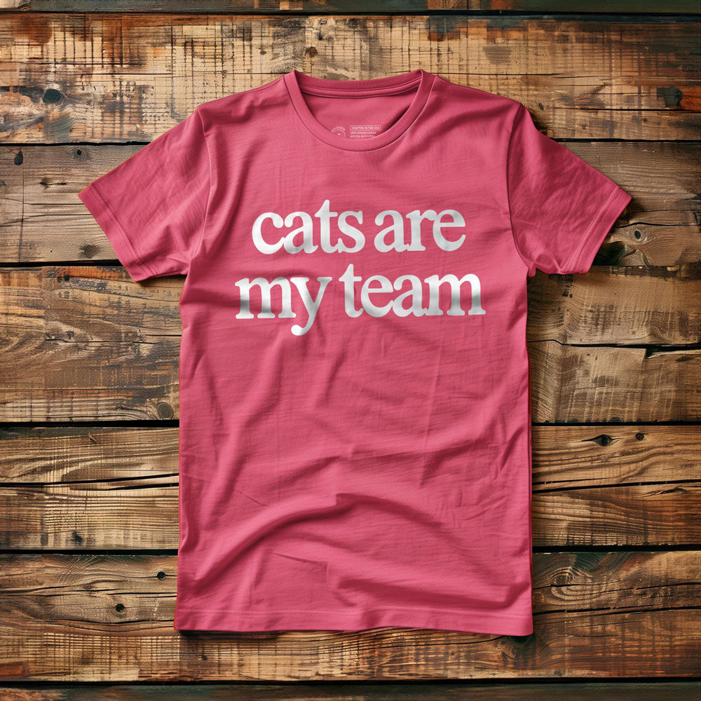 Cats Are My Team - T-Shirt - Pink