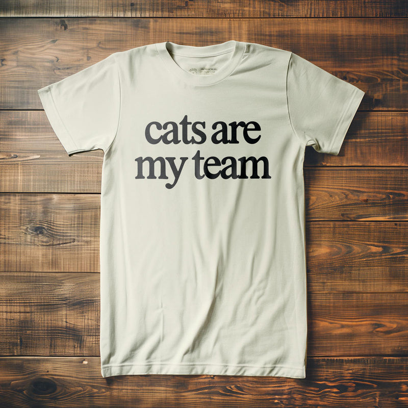 Cats Are My Team - T-Shirt - Vintage White