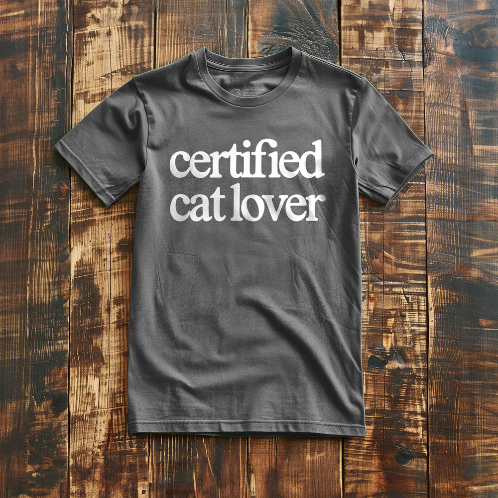 Certified Cat Lover - T-Shirt - Asphalt