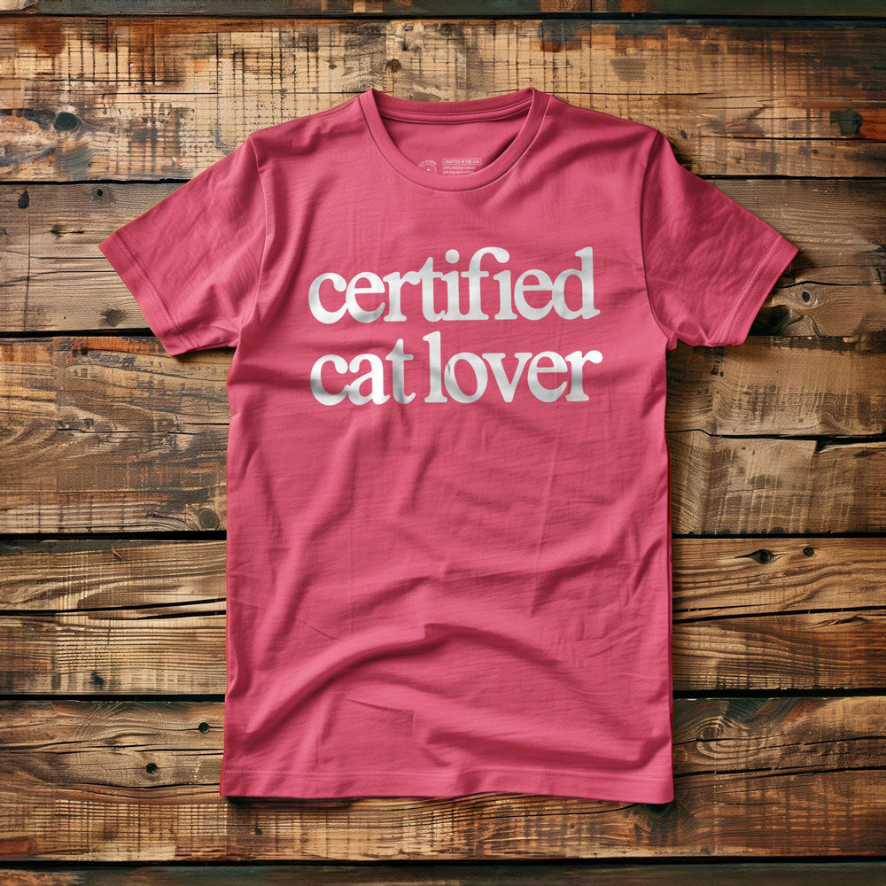 Certified Cat Lover - T-Shirt - Pink