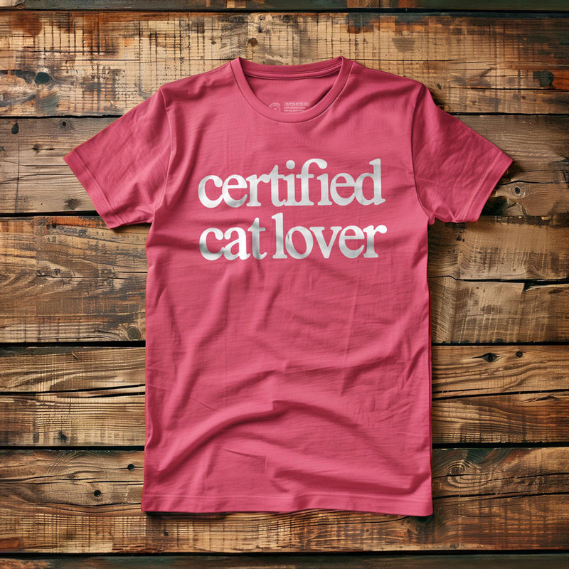 Certified Cat Lover - T-Shirt - Pink
