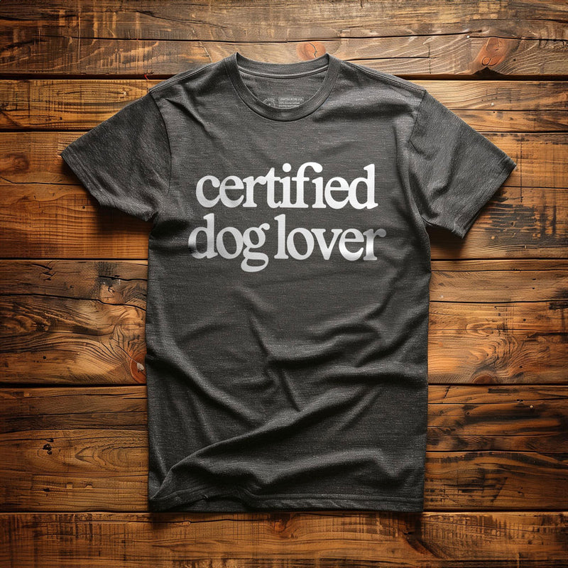 Certified Dog Lover - T-Shirt - Dark Grey Heather